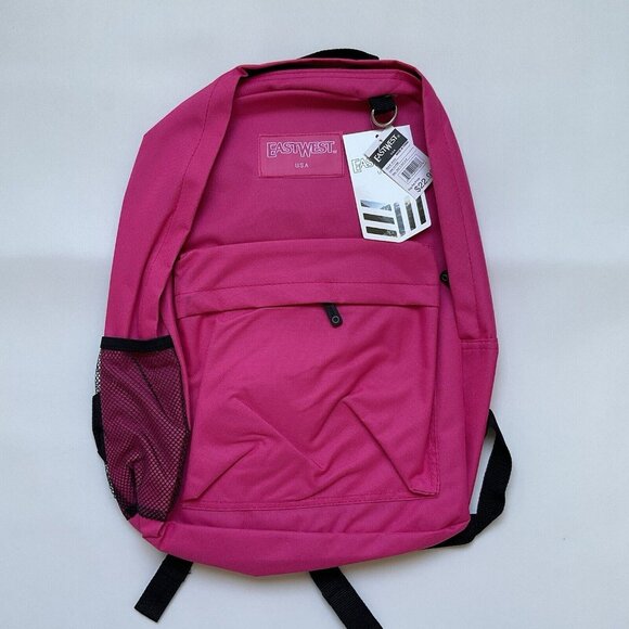 East West Unisex Backpack Student Casual Color Pink - Picture 1 of 2
